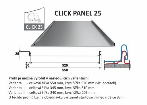 Omak Click 25 - Technický nákres