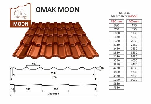 Omak Moon - Technický nákres